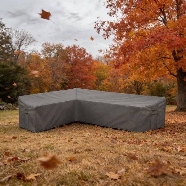 OVCRNIBI Waterproof Patio Furniture Cover-Windproof Left L-Shaped