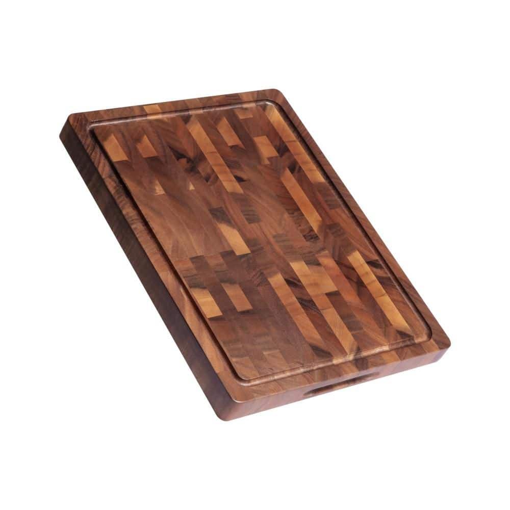 Rossie Home Black Walnut Reversible Cutting Board With Juice Grooves, 17" X 13" X 1