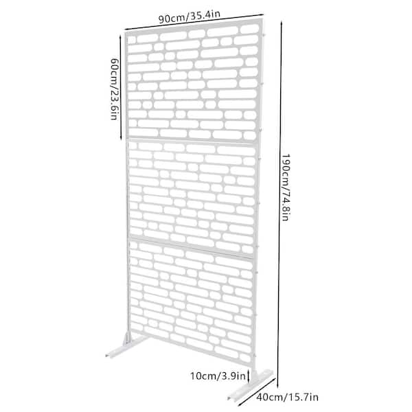 YIYIBYUS Black 6.2 ft. x 2.9 ft. Outdoor Privacy Fence Screen Indoor Outdoor Patio Garden Decorative Panels