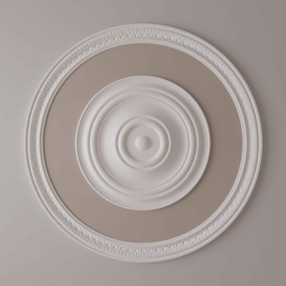 White Sequential Ceiling Ring 55" Diameter Decorative Trim