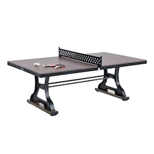 Coventry Indoor Table Tennis Table, 7-ft 2-in-1 Dining Table with Metal Net, Paddles, and Balls Included