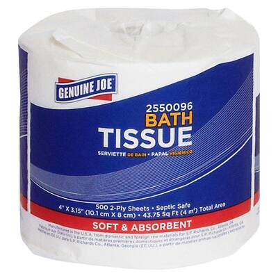 Standard Bath Tissue 2-Ply (500-Sheets/Roll)