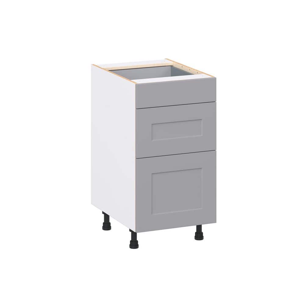 Roseland 18 in. W x 24 in. D x 34.5 in. H Assembled Shaker Drawer Base Kitchen Cabinet in Slate Gray with 3 Drawers price history on PriceWatchPro