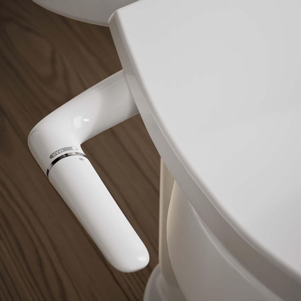 White Elongated Manual Bidet Toilet Seat with Adjustable Spray