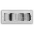 12 in. x 4 in. 2-Way Steel Wall/Ceiling Register in White
