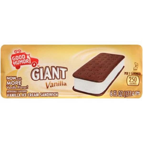 6 oz. Vanilla Giant Ice Cream Sandwich