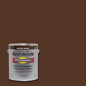 1 gal. High Performance Protective Enamel Gloss Leather Brown Oil-Based Interior/Exterior Paint (2-Pack)