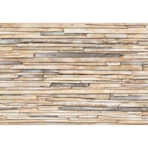 100 in. x 145 in. Whitewashed Wood Wall Mural