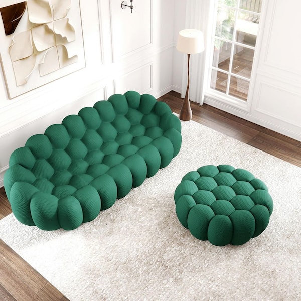 Magic Home (Set of 2) Bubble Couch, 98 in. Green Mesh Fabric