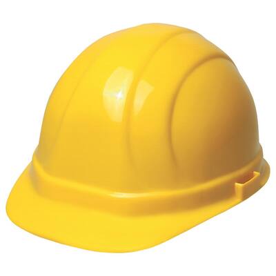 Omega II 6-Point Nylon Suspension Slide-Lock Yellow Cap Hard Hat