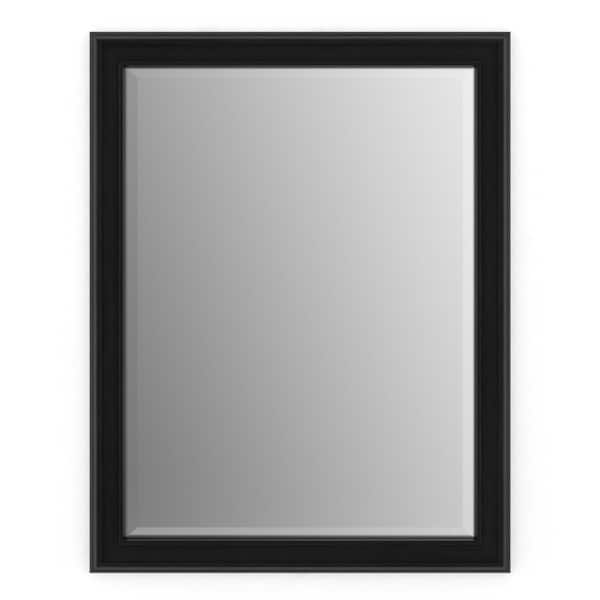 Delta 28 in. W x 36 in. H (M1) Framed Rectangular Deluxe Glass Bathroom Vanity Mirror in Matte Black