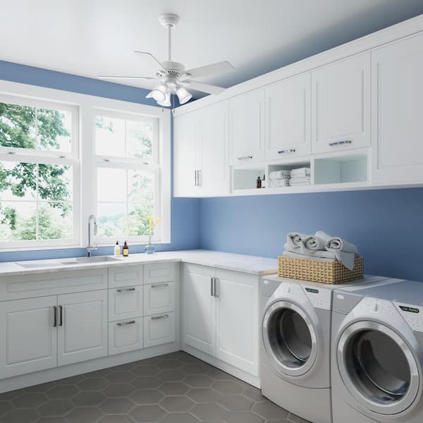 Swanson 44 in. Fresh White Indoor Ceiling Fan with LED Light Kit and Pull Chain