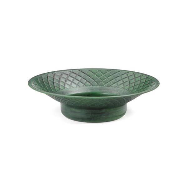 12.6 in. Green Bird Bath for Outside, Solar Bird Bath Fountains, Bird Bath Bowl Outdoor, for Garden Patio Decor