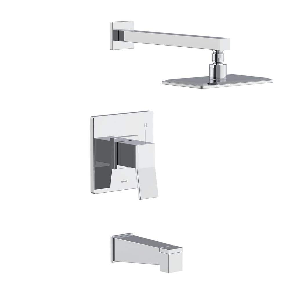 Gerber Avian 1-Handle Tub and Shower Trim Kit in Chrome with Treysta ...