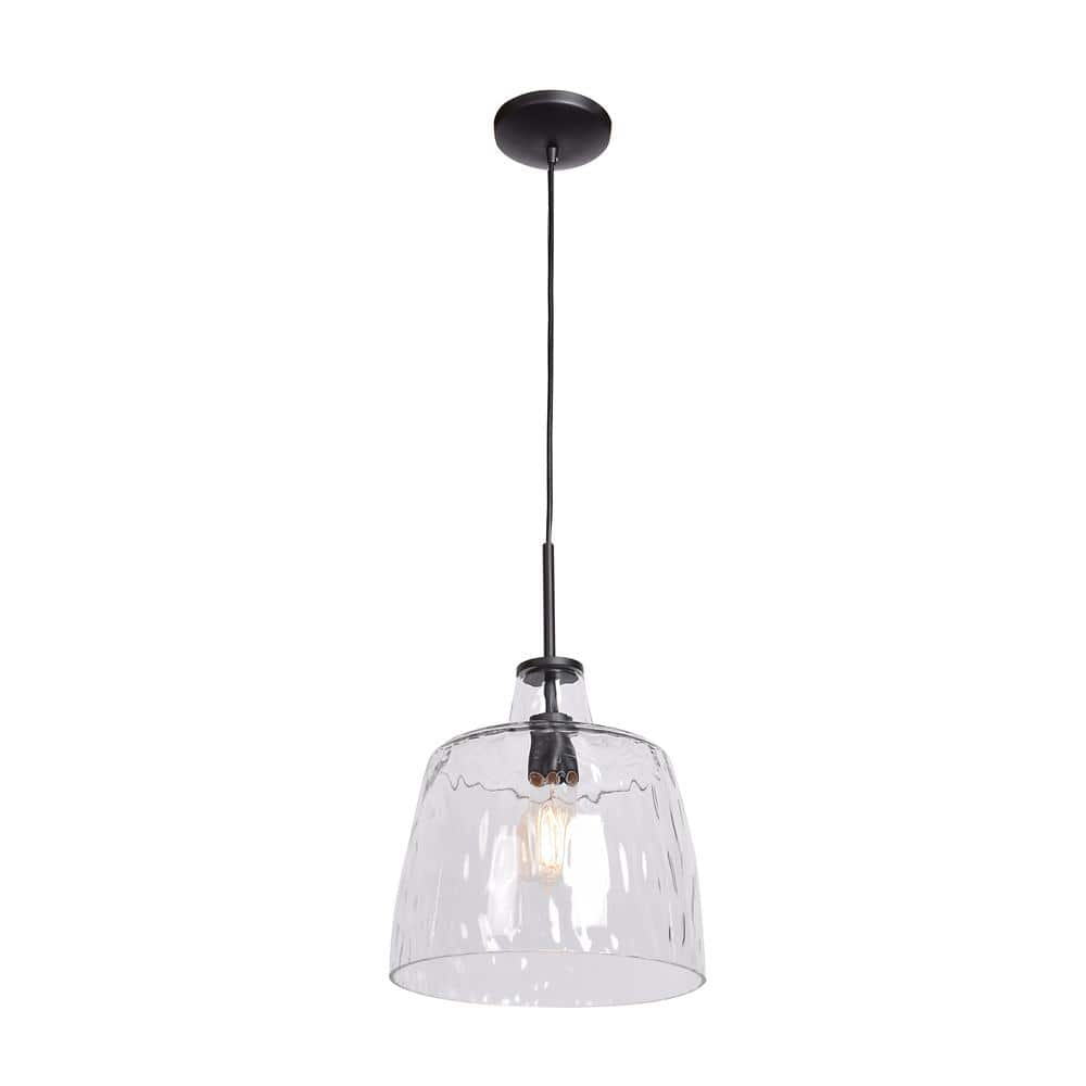 Simplicite 11.5 in. H 1-Light Black Pendant