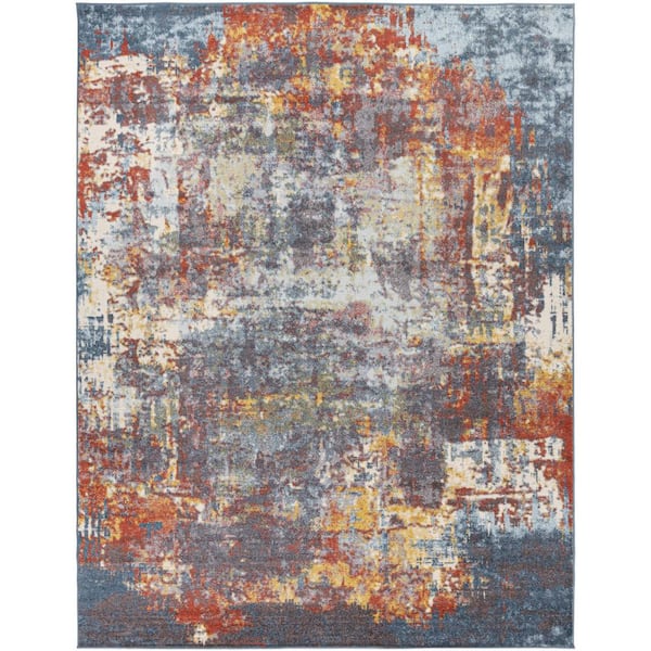 Livabliss Wellington Teal 7 ft. x 9 ft. Indoor Area Rug