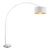 Lumisource Salon 76 In. Satin Nickel Floor Lamp With White And Gold ...