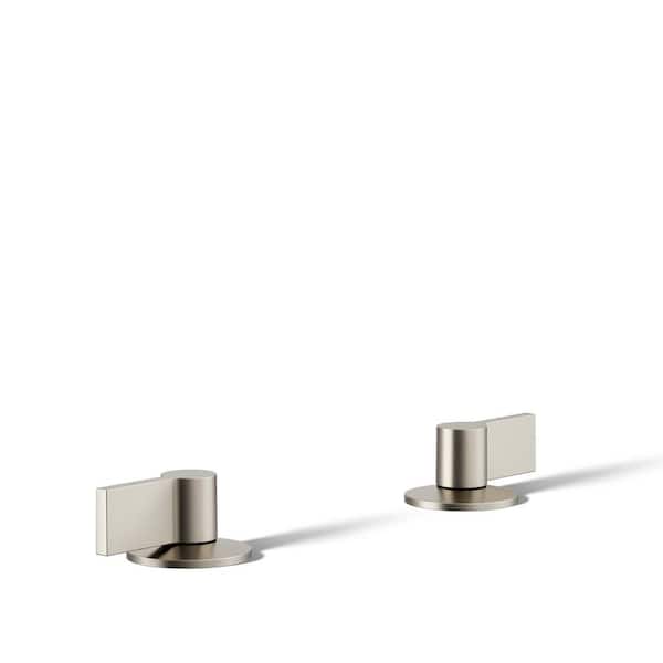 KOHLER Components Bathroom Sink Handles with Lever Design in Vibrant Brushed Nickel