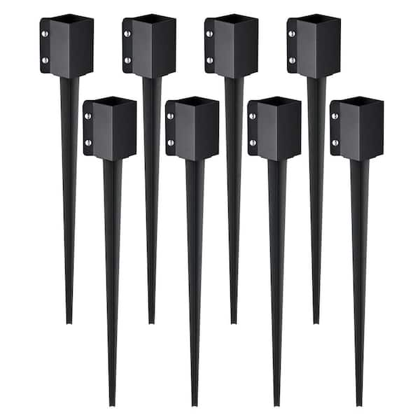 VEVOR Fence Post Anchor Ground Spike 8-Pack 36 in. x 4 in. x 4 in ...