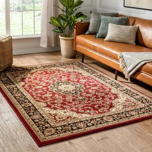 Barclay Medallion Kashan Red 5 ft. x 7 ft. Traditional Area Rug