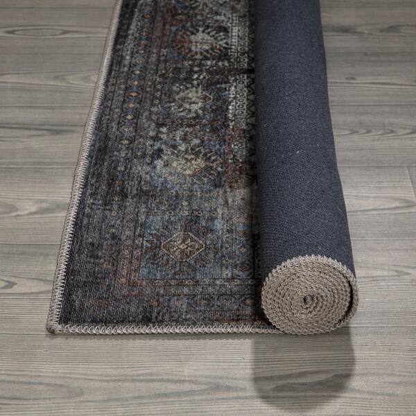 Somona Oriental Flatweave Performance Machine Washable Blue Area Rug Langley Street Rug Size: Rectangle 5' x 7