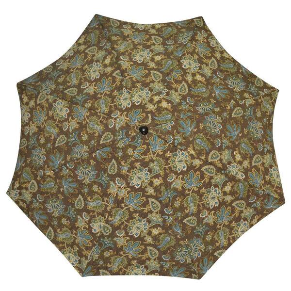 Plantation Patterns 7-1/2 ft. Patio Umbrella in Lakeside Floral-DISCONTINUED