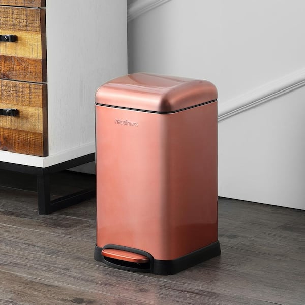 Betty Retro Mini 3.2 Gal. Rose Gold Step-Open Trash Can
