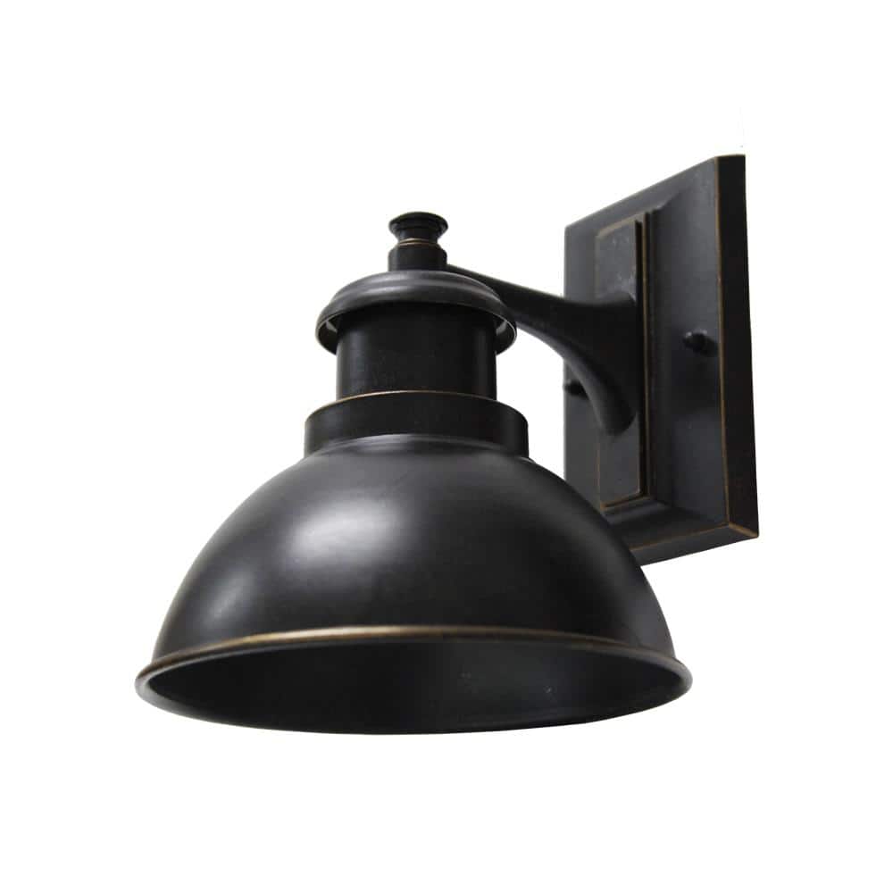 1-Light Oil Rubbed Bronze Outdoor Wall Mount Barn Light Sconce