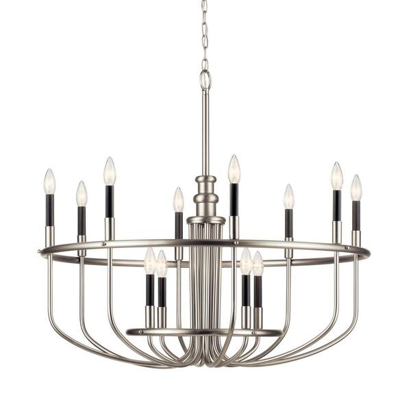 Kichler Capitol Hill 12-Light Brushed Nickel Traditional Chandelier