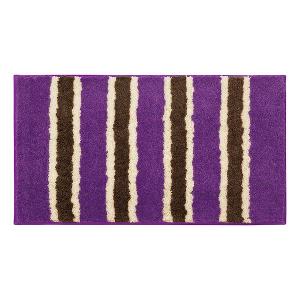 Bathtopia Ace Purple 18 in. x 30 in. Bath Rug