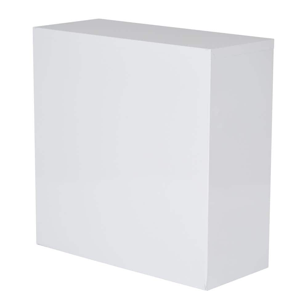Adjustable White Metal Bookcase with Multi-Height Shelves