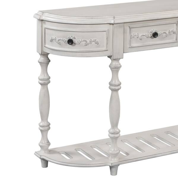 shabby chic half moon table