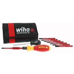 WIHA 00834 Screwdriver set SoftFinish® electric 1000V Slotted and Phillips  (7-pcs.)