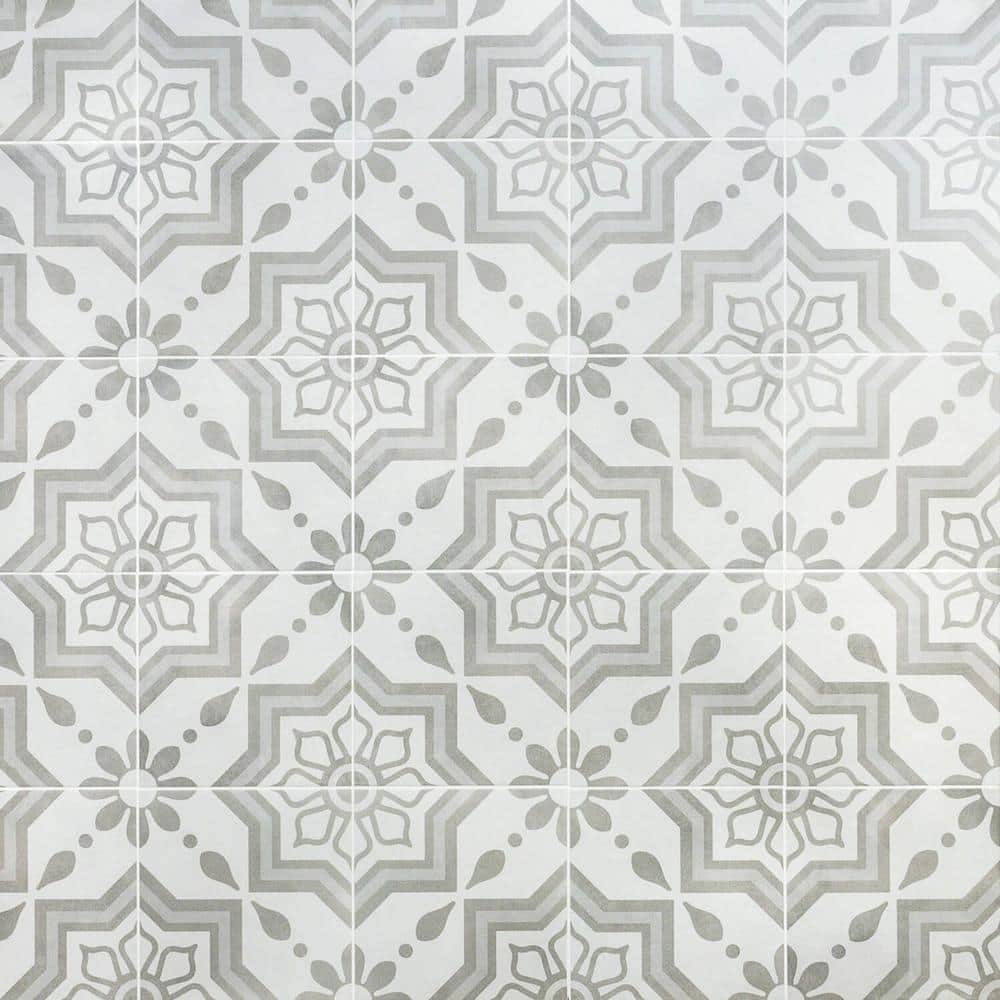 Cabello 9" x 9" Gray Matte Porcelain Tile