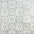 Sintra Silver Sky Encaustic 9 in. x 9 in. x 10mm Mate Porcelain Floor and Wall Tile (20 pieces / 10.65 sq. ft. / box)
