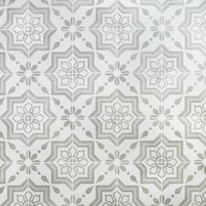 Sintra Silver Sky Encaustic 9 in. x 9 in. x 10mm Mate Porcelain Floor and Wall Tile (20 pieces / 10.65 sq. ft. / box)