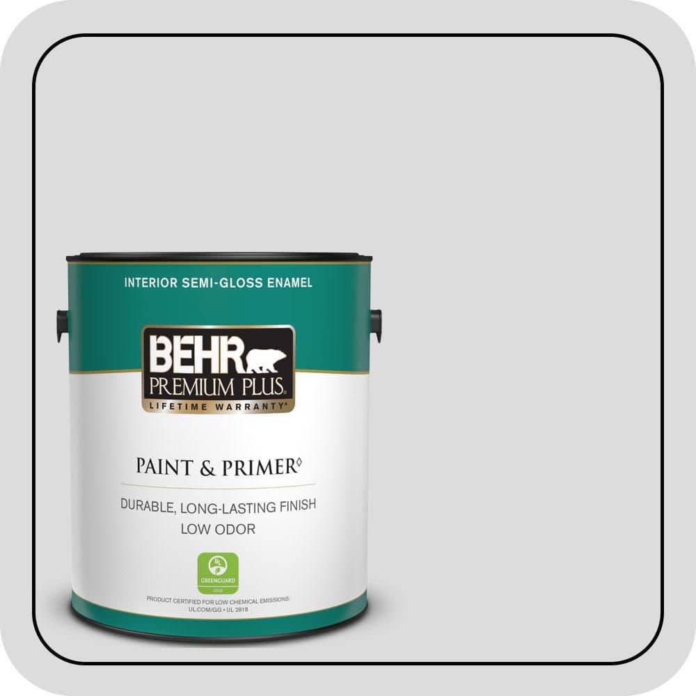 1 gal. #N530-1 Pixel White Semi-Gloss Enamel Low Odor Interior Paint & Primer price history on PriceWatchPro