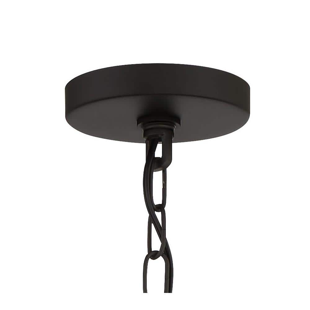 Colonial Charm Mini 3-Light Old World Bronze & Walnut Chandelier