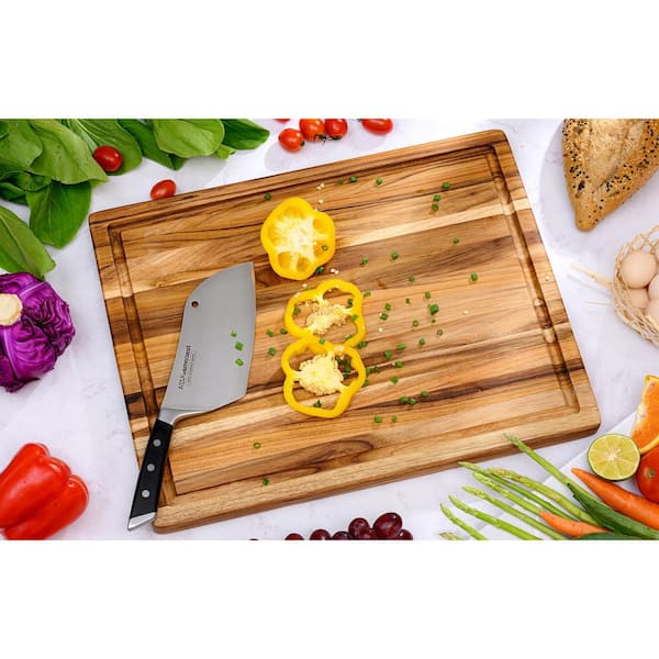 Yes4All Durable Teak Cutting Boards for Kitchen, [24''Lx18''Wx1.5