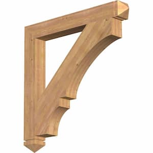5.5 in. x 48 in. x 48 in. Western Red Cedar Balboa Arts and Crafts Smooth Bracket