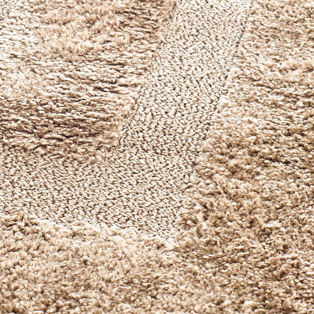 Beige 6' x 9' Washable Shag Area Rug