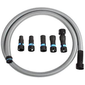10 ft. Hose for Home and Shop Vacuums with Expanded Multi-Brand Power Tool Adapter Set for Dust