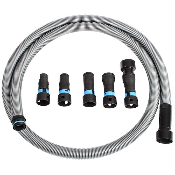 Cen-Tec 10 ft. Hose for Home and Shop Vacuums with Expanded Multi-Brand Power Tool Adapter Set for Dust