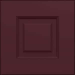 12 in. W x 12 in. H True Fit PVC Raised Panel Shutters Sample, Wine Red