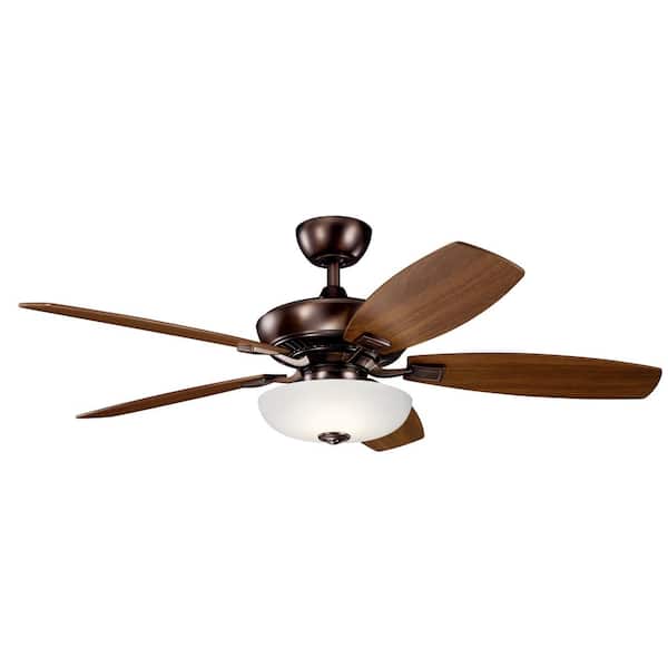 KICHLER Canfield Pro 52 in. Indoor Oil Brushed Bronze Downrod Mount Ceiling Fan with LED Bulbs with Wall Control Included