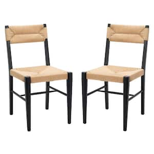 Cody Black/Natural 18.3 in. Wood Dining Chair Set of 2