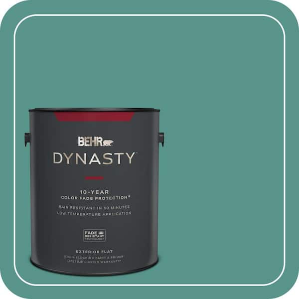 BEHR DYNASTY 1 gal. #490D-6 Thermal Spring Flat Exterior Stain-Blocking Paint & Primer