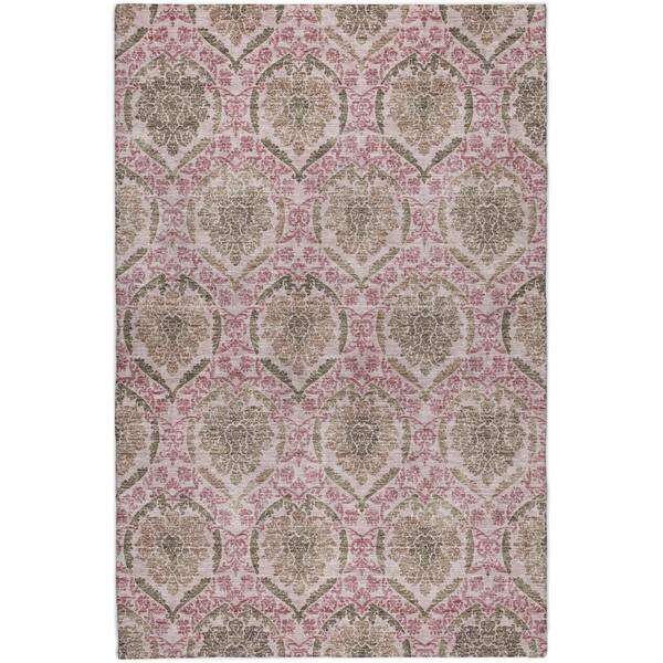 Dream Shag Premium Machine Washable Abstract ADS811 Chocolate 10 ft. x 14 ft. Area Rug