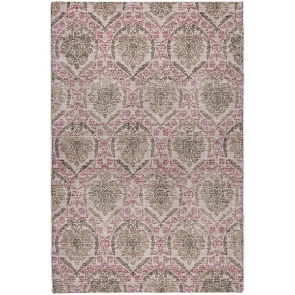 Dream Shag Premium Machine Washable Abstract ADS811 Chocolate 9 ft. x 12 ft. Area Rug