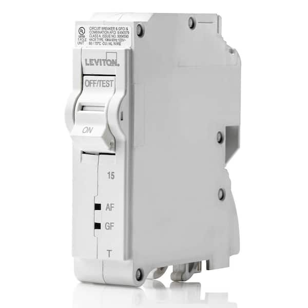 Leviton Branch Circuit Breaker, AFCI/GFCI 1-Pole 15 Amp, 120-Volt, Thermal Magnetic LB115-DFR